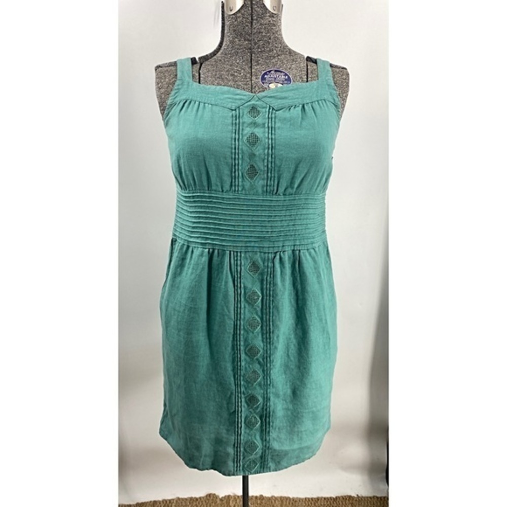 Lauren Moffatt 100% linen mini dress 8